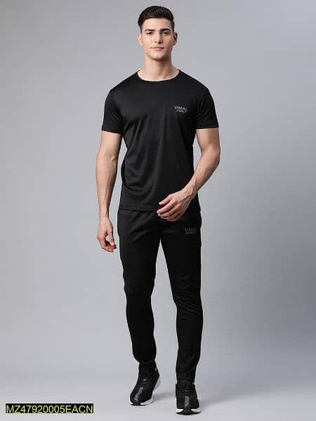 Men's polyester Causal Gym Wear Shirt And Trouser 4