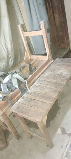 3 wood benches used