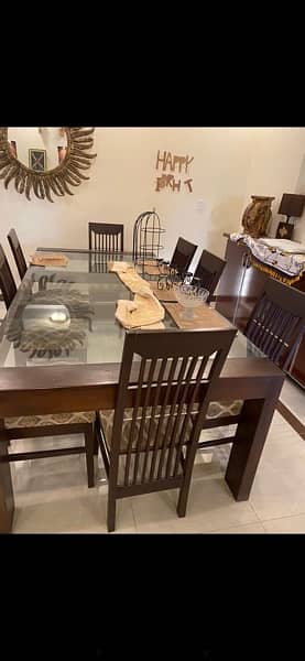 pure wooden 8 seater dining table 4
