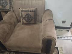 five seater welvet sofa set for sale brown and black
