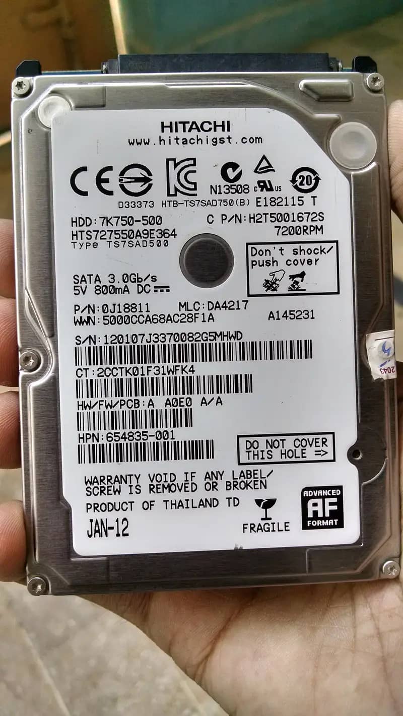 I want to sell my My laptop 500gb hard drive. . 0