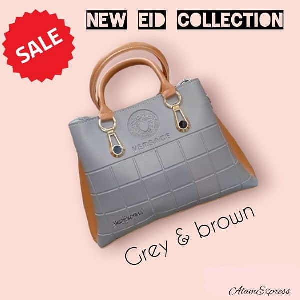 gray and brown colour bags 0