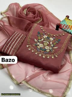 •  Fabric: Organza
•  Shirt: Organza Gala Embroidery and Bazo