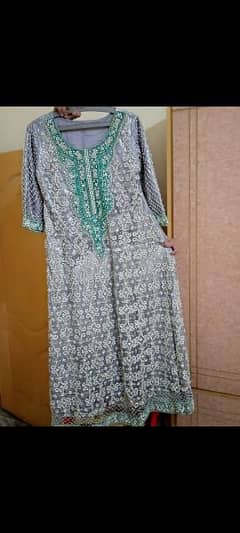 bridal walima  maxi one time use good condition floor touch maxi