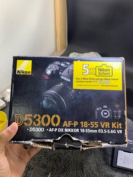 Nikkon D5300 with box and  Two lenses good condition 15