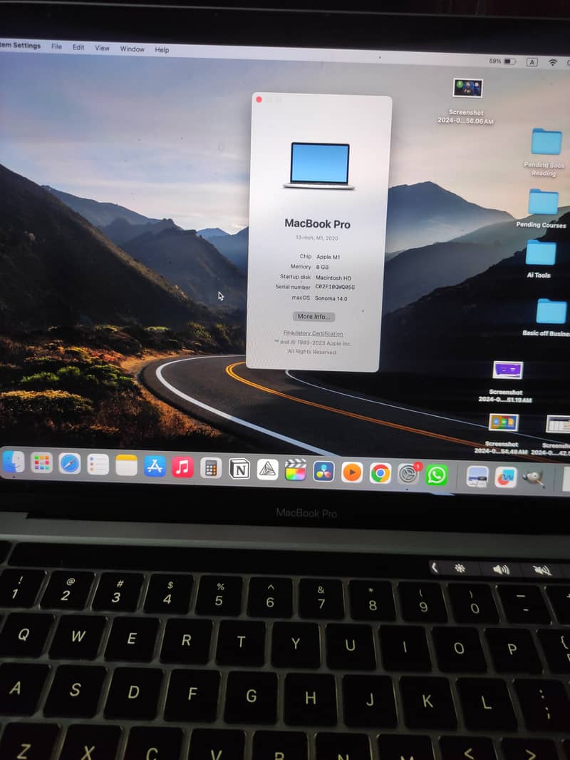 MacBook M1 Pro 13 inch 8 - 256gb 1