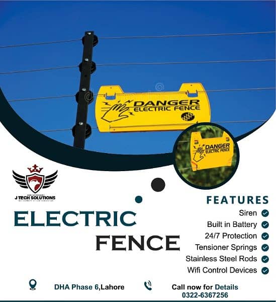 Electric fence wires security automation 4