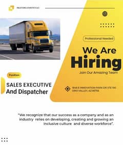 Sales Executive and dispatcher Required