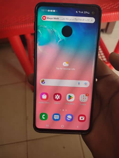 Samsung S10 with box dotted not PTA 8/128 8