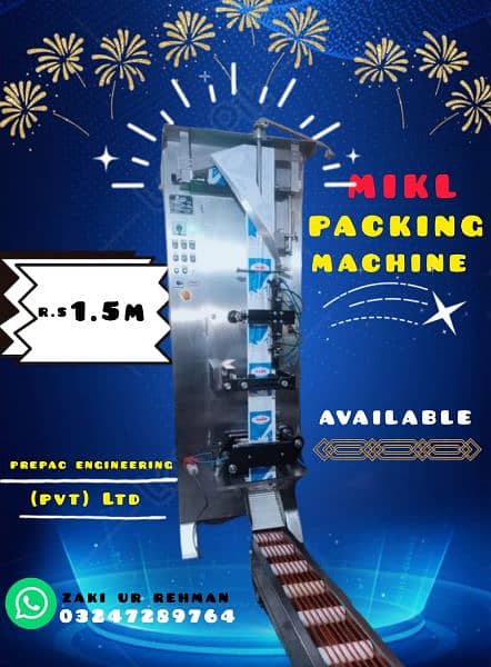 Packing machine for milk and other food items 1