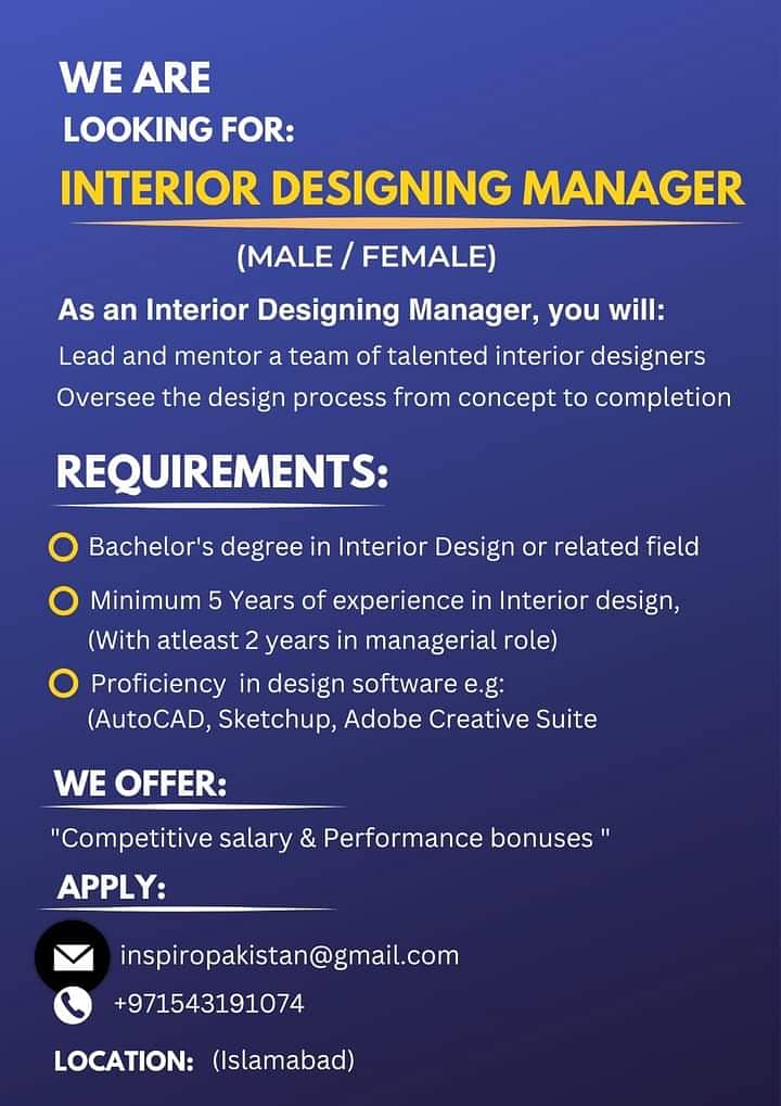 Interior Designing manager 0