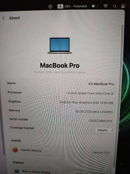 Apple MacBook Pro 2020 10