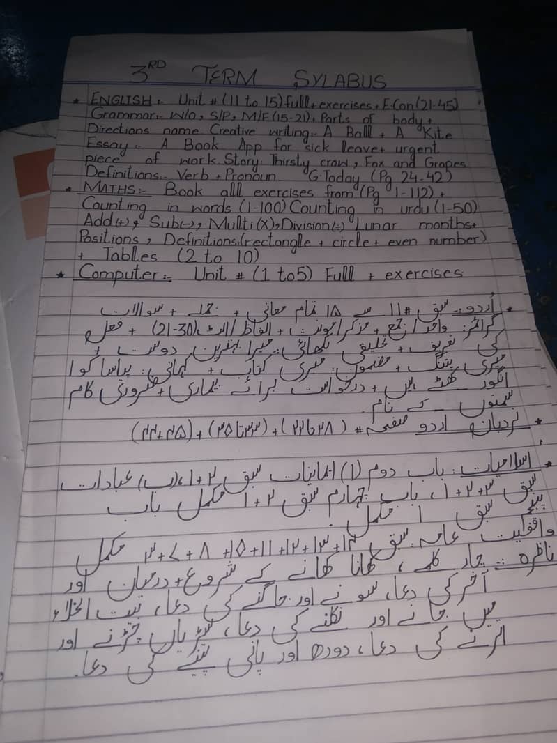 Hand written assignment work 3