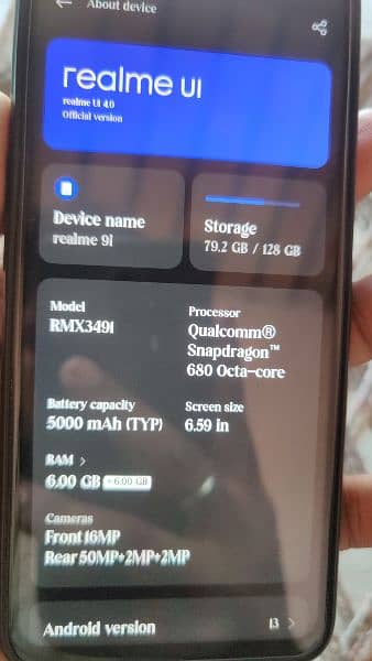 realmi 9i 6 +6128 Snapdragon 680 gaming phone lush condition 9 by 10 6