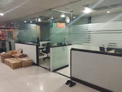 WELL MAINTAINED SEMI FURNISHED OFFICE IS AVAILABLE ON THE RENT IN THE 24/7 COMMERRICAL BULING AT MAIN SHAHR E FAISAL