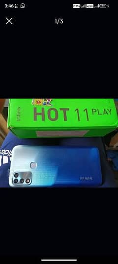 infinix hot 11play with box chrgr