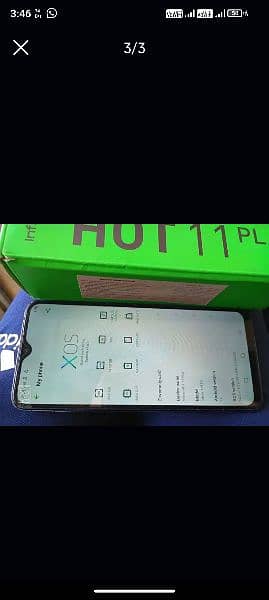 infinix hot 11play with box chrgr 2