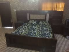 king size bed tow side table devider dresing table 3door almari. . . .