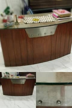 office table with glas top
