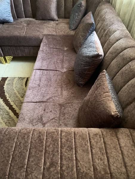 l shape sofa set with six cution 4