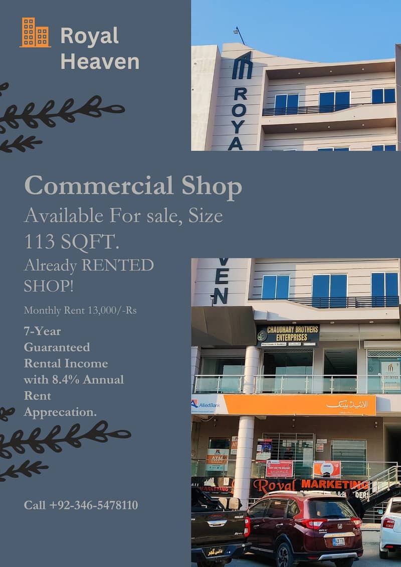 Rent Out Shop Available For Sale in Kohistan Enclave Wah 1