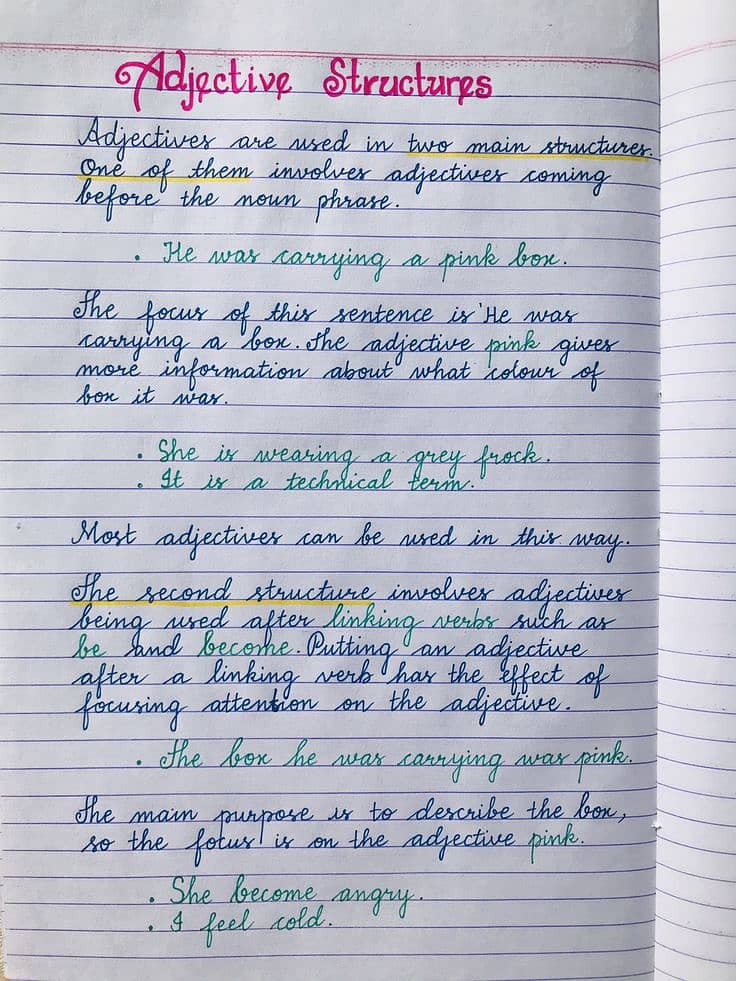 Handwriting Assignment work 2