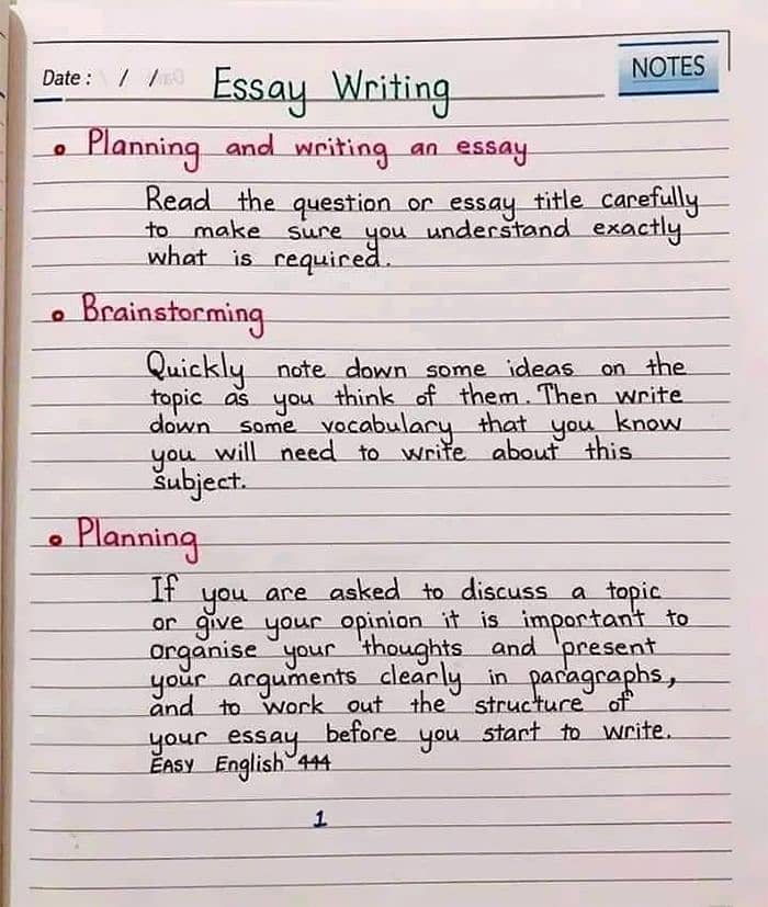 Handwriting Assignment work 3