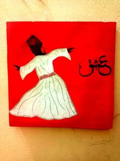 Canvas painting ishq sufi baba