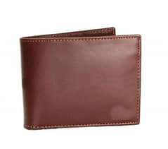 Men's Plain Leather Bi-Fold Wallet With Keyholder