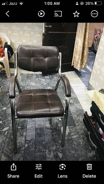 Office set one boss chair two customers chair one table 4
