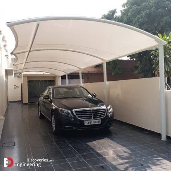 Heat Protection tensile fabric car parking shade | az roofing 0