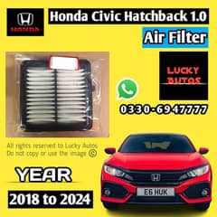 Honda Civic Hatchback 1.0 Turbo Air Filter year 2017 to 2024