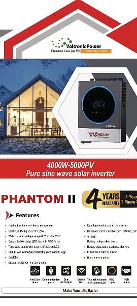 Long life Voltronic pv 5000 4Kw Phantom 2 0