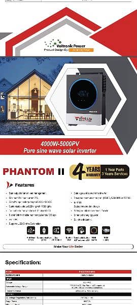 Long life Voltronic pv 5000 4Kw Phantom 2 1