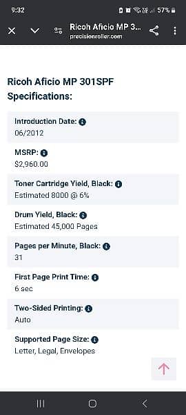 Printer & Copier MP301 7