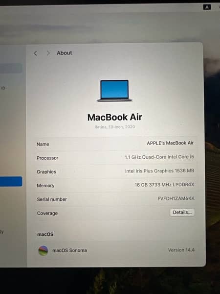 Macbook Air 2020 Core i5 A++ Condition 5