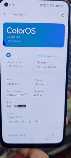 Oppo f19 pro urgent sale 0