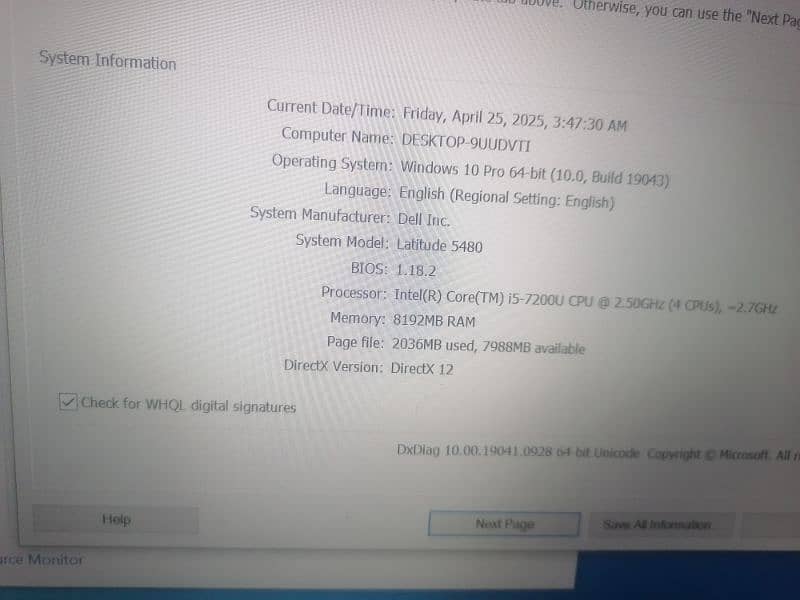 Dell 5480 i5 7th gen with touch screen 2