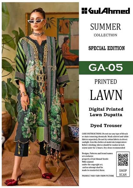 Gulf Ahmed  original 3 pcs lawn suits 11