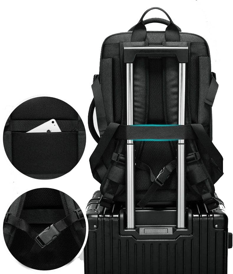 1pc Laptop Backpack With USB Charging Port Large Capacity Travel Backp 3