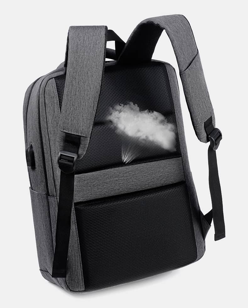 1pc Laptop Backpack With USB Charging Port Large Capacity Travel Backp 10