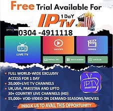 IPTV, for smart tv, iptv Service provider - Movies - Live TV
