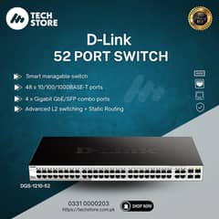 D-Link | DGS‑1210‑52 | 52-Port | Gigabit Smart Managed Switch