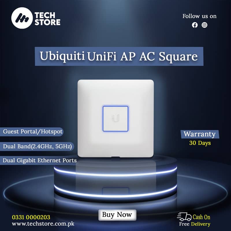 Ubiquiti UniFi AP AC Square Wireless Access Point Without Mount (USed) 0