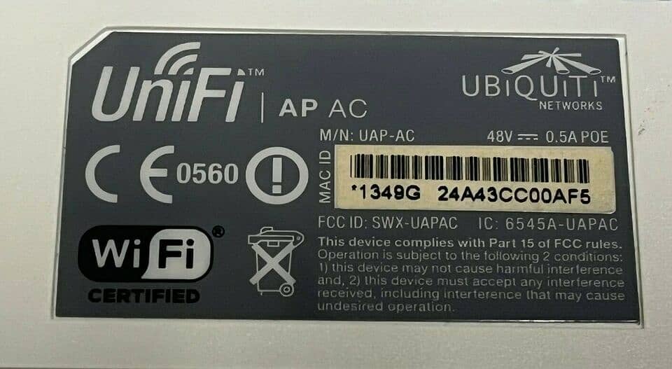 Ubiquiti UniFi AP AC Square Wireless Access Point Without Mount (USed) 4