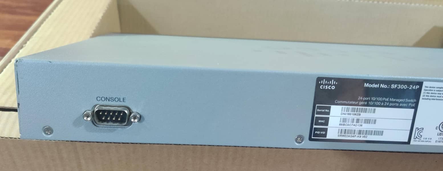 Cisco SF-300- 24P 24-port 10/100 PoE Managed Gigabit Switch (Open Box) 10