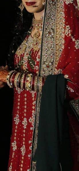 bridal wedding dress(Sharara) with jewelry 1