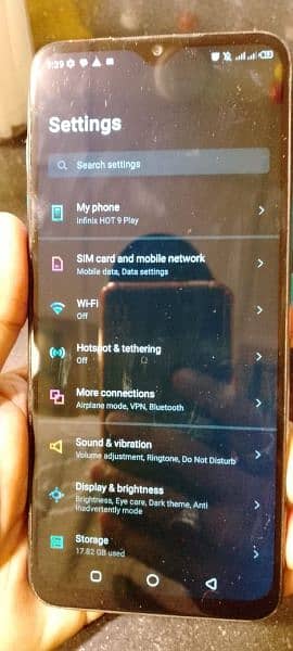 infinix hot 9 play 4GB 64 with box 4