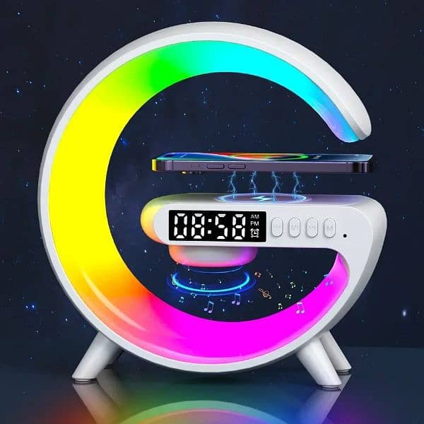 multifunction wirless charger and bluetooth speaker+ clock 1