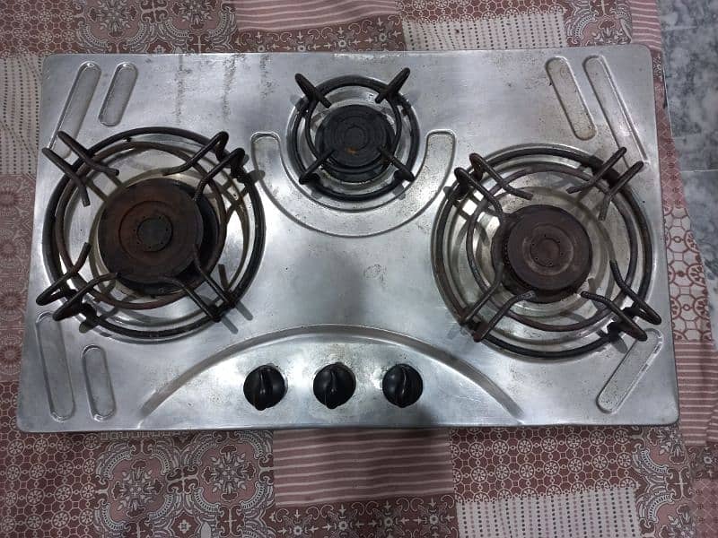 3 Burner Stove Stainless steel for sale. 1